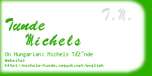 tunde michels business card